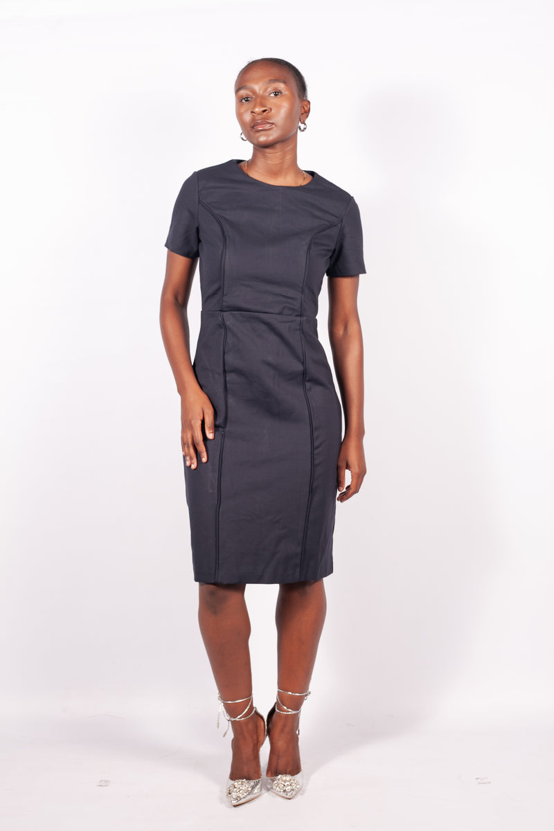 Tailored Navy Formal Dress