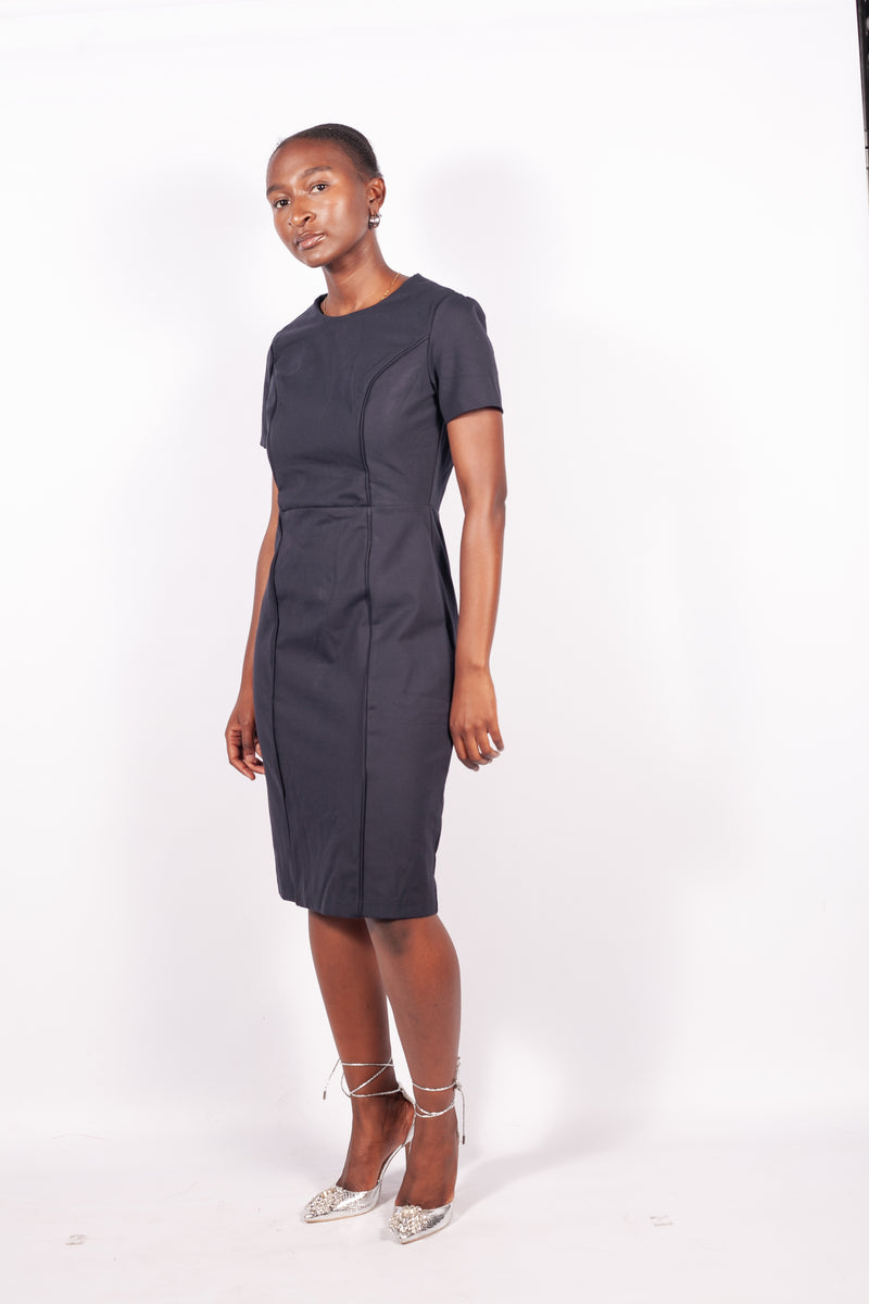 Tailored Navy Formal Dress