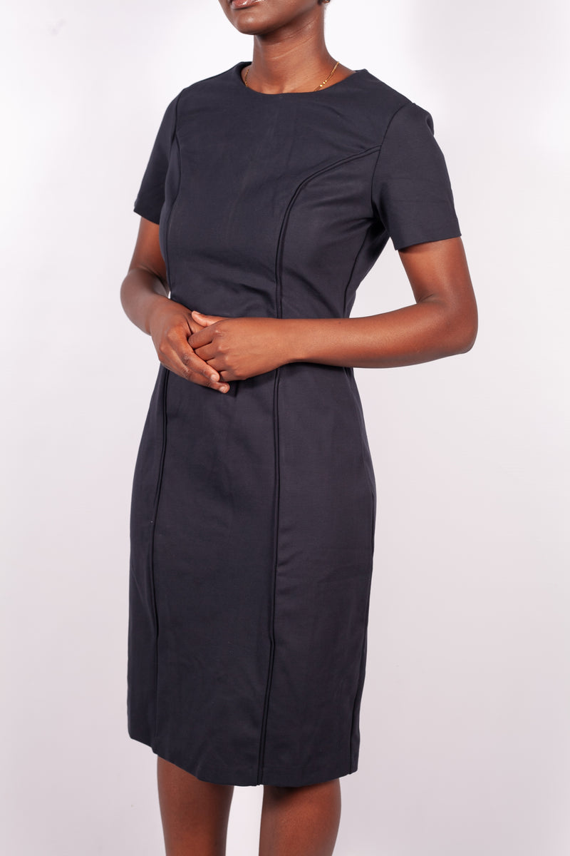 Tailored Navy Formal Dress