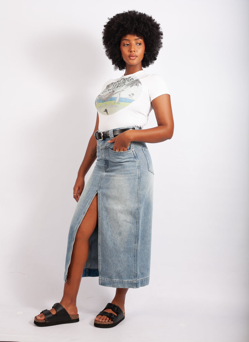 Maxi Denim Skirt