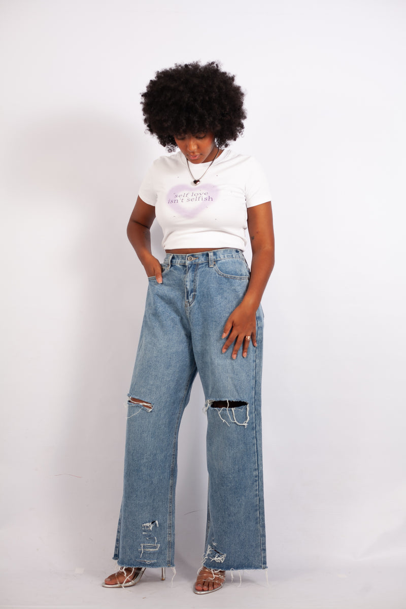 High waist wide leg Jeans