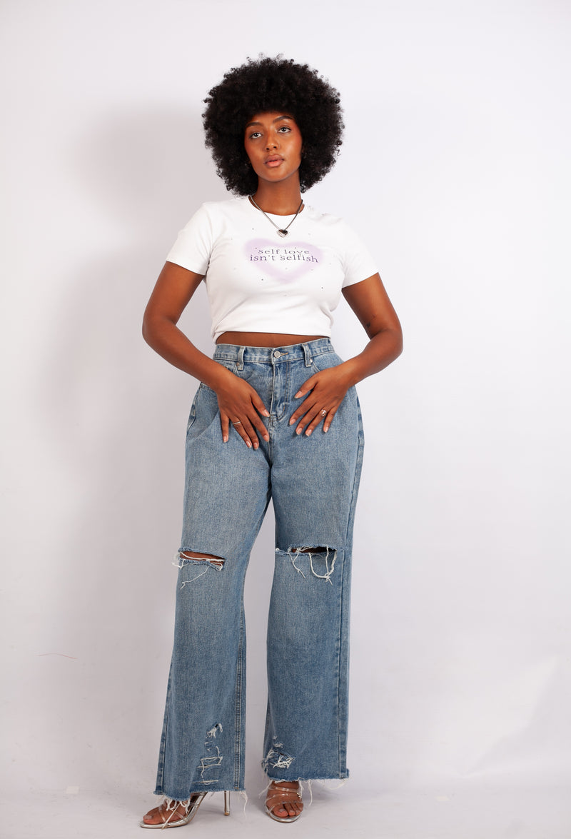 High waist wide leg Jeans