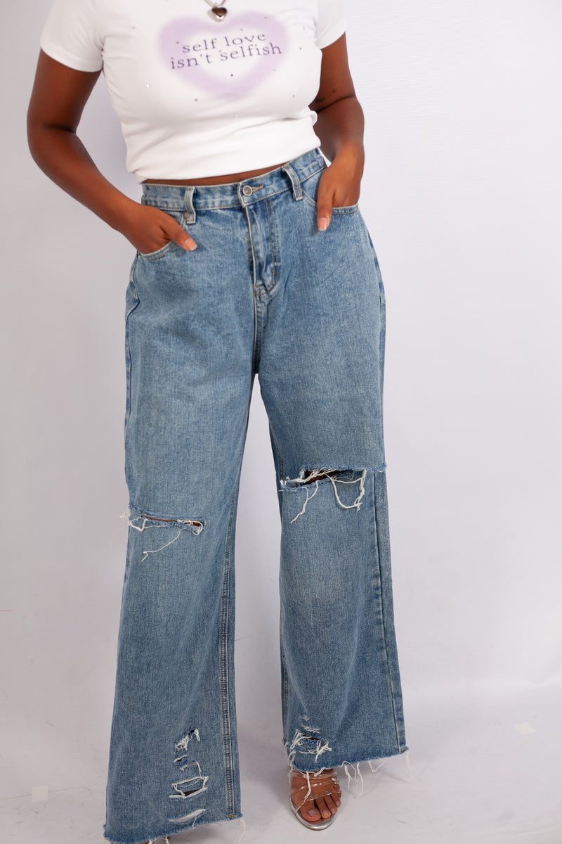 High waist wide leg Jeans